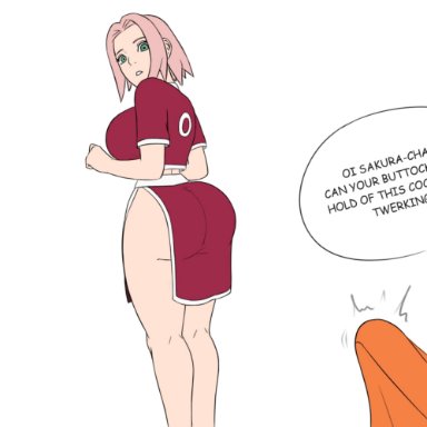 naruto, naruto (classic), naruto (series), naruto shippuden, sakura haruno, uzumaki naruto, biggies00, 1boy, 1girls, ass, bbw, big ass, big breasts, big butt, big penis