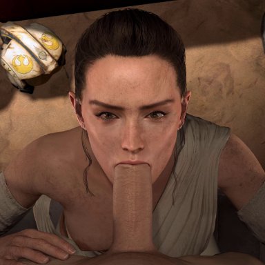 star wars, rey, chasingnero, blowjob, fellatio, pov, 3d, animated, sound, tagme, video