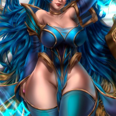 league of legends, sona, nyahabi2112, big ass, big breasts, no panties, thick thighs, thighs