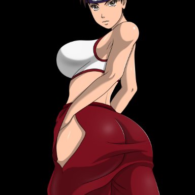 naruto, naruto (series), naruto shippuden, tenten, guja (artist), 1girls, alternate breast size, alternate costume, ass, bangs, bare shoulders, big ass, big breasts, breasts, brown eyes