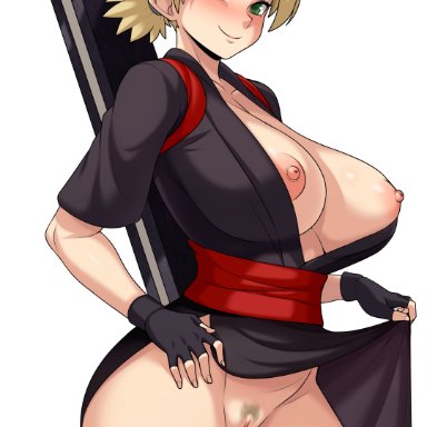 naruto, naruto shippuden, temari, jmg, big breasts, blonde hair, clothed female, female, female focus, female only, long hair, solo, solo female, solo focus, high resolution