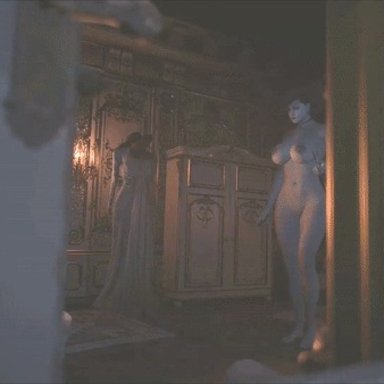 capcom, resident evil, resident evil 8: village, alcina dimitrescu, lady dimitrescu, ass, big breasts, breasts, nude, nude female, 3d, animated, gif