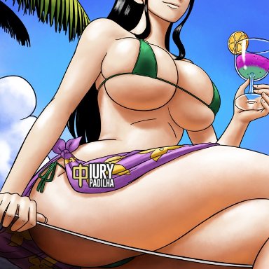 one piece, nico robin, iury padilha, big breasts, female, female focus, female only, long hair, solo, solo female, solo focus