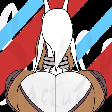 my hero academia, miruko, rumi usagiyama, ass focus, big ass, big butt, bunny ears, bunny girl, dark skin, twerking, animated