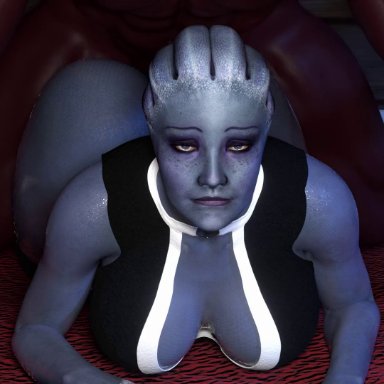 bioware, mass effect, mass effect 2, mass effect 3, asari, liara t'soni, jeffhell, 1boy, 1girl, 1girls, alien, alien girl, anal, anal sex, big ass