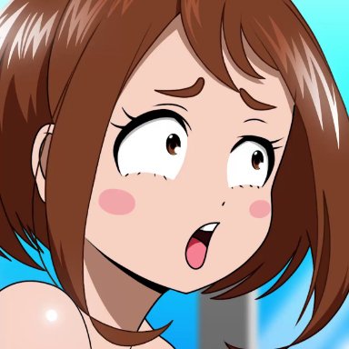 my hero academia, ochako uraraka, drakonaskar, big breasts, clapping, doggy style, school, schoolgirl, animated, sound, video