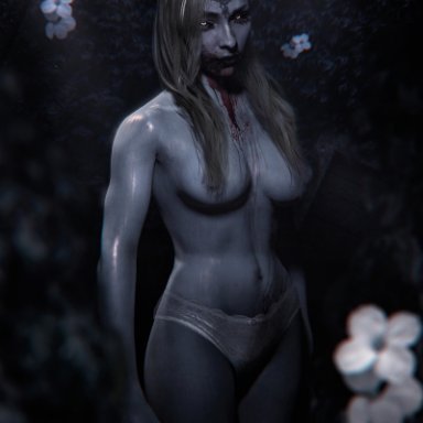 resident evil, resident evil 8: village, bela (resident evil), skstalker, blonde hair, female, panties, solo