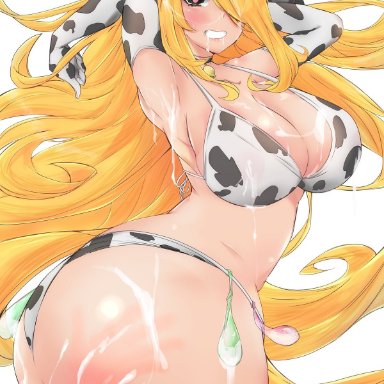 pokemon, shirona (pokemon), cynthia (pokemon), kikikitama, big breasts, cow print, large ass, tagme