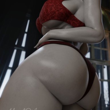 capcom, resident evil, resident evil 8: village, alcina dimitrescu, almondsfm, 1girl, 1girls, ass, ass focus, back, back view, bare shoulders, big ass, big breasts, big butt