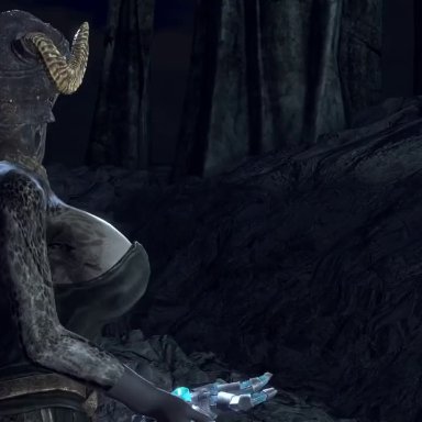 1futa, ahe gao, animate inanimate, animated, anthro, areolae, argonian, azura's star, balls, big breasts, big penis, blowjob, breasts, cleavage, coot27