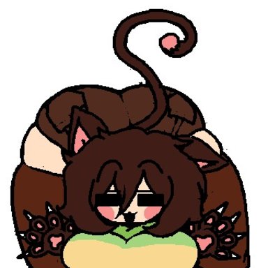 1girls, ass, big breasts, breasts, breasts against wall, brown fur, brown hair, cat claws, cat ears, cat paws, cat tail, catgirl, chara, closed eyes, fat ass