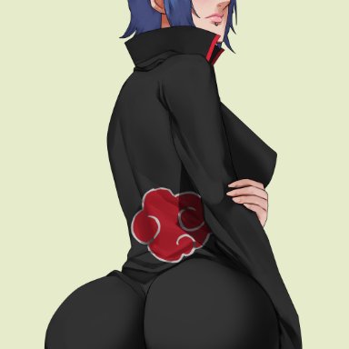 1girls, akatsuki (naruto), ass, big ass, big butt, dress, female, female focus, female only, hell904, konan, naruto, naruto shippuden