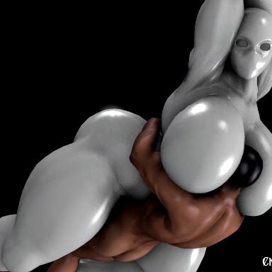 1boy, 1girls, 3d, alien, alien girl, animated, anthro, apple ass, apple butt, arms up, assjob, big ass, big breasts, big butt, big cock