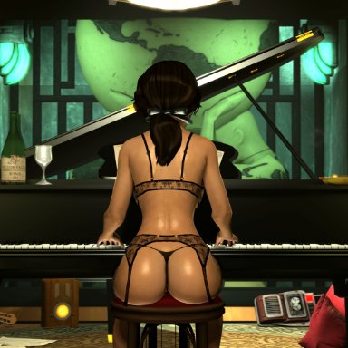 ass, backboob, big breasts, bioshock, bioshock infinite, bubble butt, busty, elizabeth, elizabeth (bioshock infinite), female, female focus, female only, hourglass figure, large breasts, lovelysfm