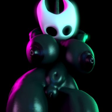 1girls, 3d, animated, big breasts, black body, hollow knight, hornet (hollow knight), naked, nipples, no sound, solo, solo female, tagme, team cherry, video