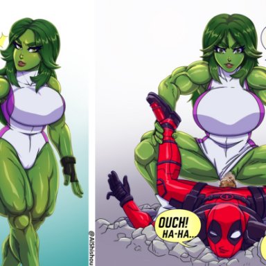 alshishou, busty, female, female focus, green skin, hourglass figure, hulk (series), jennifer walters, marvel, marvel comics, she-hulk, tagme, wide hips