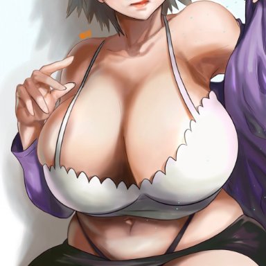 1girls, big breasts, bra, breasts, female, female focus, female only, huge breasts, light-skinned female, light skin, looking at viewer, mitsuki bakugou, my hero academia, noblood, pale-skinned female