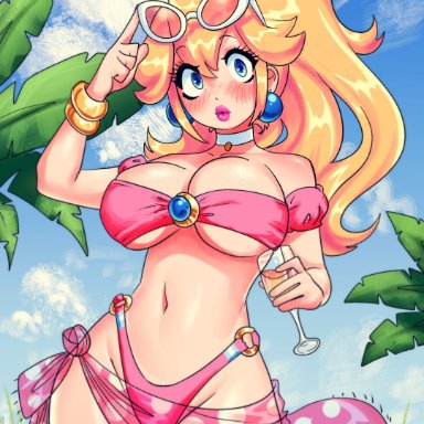 bikini, mario (series), princess peach, rumblyf, super mario bros., tagme