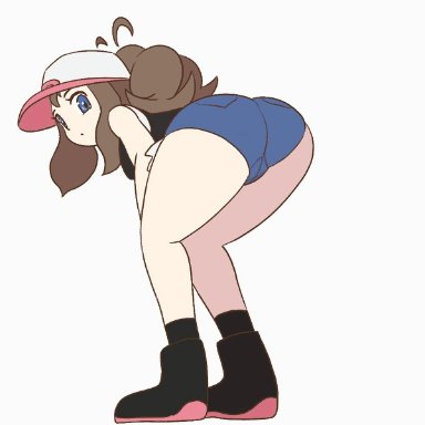 1girls, animated, ass, bent over, bouncing ass, female, female only, hilda (pokemon), huge ass, human, microsd (artist), nintendo, pokemon, pokemon bw, solo