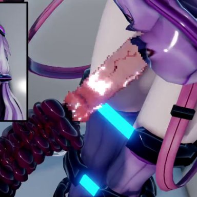 1futa, 3d, ahegao, animated, blush, blushing, bodily fluids, censored, censored penis, clothed, clothed sex, clothing, cum, cum inside, dubious consent