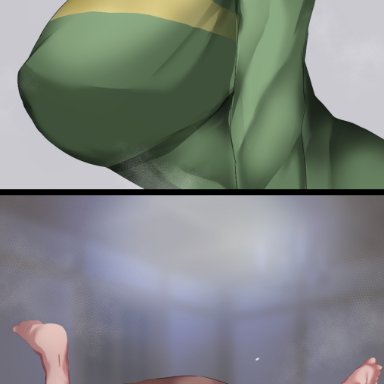 big breasts, chara, dark-skinned male, mating press, ratetaso, tagme, undertale