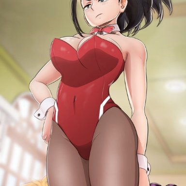 1girls, 3d, big breasts, breasts, bunny ears, bunny girl, bunnysuit, cleavage, denki kaminari, female, greatm8, large breasts, momo yaoyorozu, my hero academia, solo focus