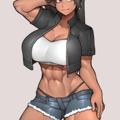 ass, big ass, big breasts, breasts, dark-skinned female, female, final fantasy xiv, hips, hyur, ingrid genesis, mole, muscles, rd-rn, thick thighs, thighs