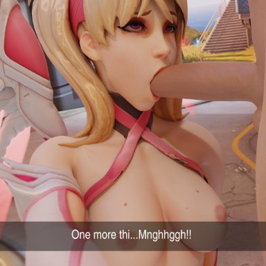 bewyx, blowjob, fellatio, mercy, overwatch, pink mercy, selfie, skimpy clothes