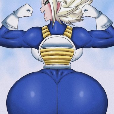 1girls, ass, big ass, big breasts, breasts, bubble butt, caulifla, dragon ball, dragon ball super, female saiyan, mallow strife, muscular female, saiyan armor, super saiyan