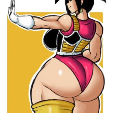 1girls, alternate costume, ass, big ass, big breasts, breasts, bubble butt, dragon ball, dragon ball super, dragon ball z, female saiyan, kefla, mallow strife, potara earrings, saiyan