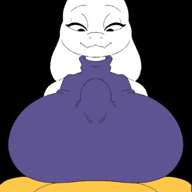 1boy, 1girl, animated, anthro, beat banger, big breasts, cum in mouth, female, frisk, komdog, paizuri, paizuri under clothes, smile, toriel, undertale