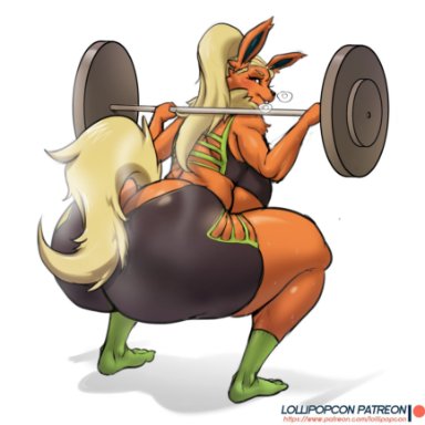 1girls, 2021, anthro, ass, big ass, big breasts, breasts, cleavage, cute, fat ass, female, female only, flareon, furry, grey background