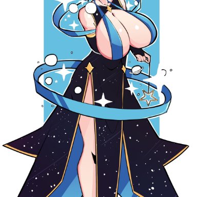 aidancore, big breasts, blonde hair, blue eyes, blue heels, crown, cute, earrings, giant breasts, heels, high heels, mario (series), nintendo, princess rosalina, stars