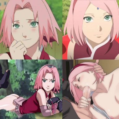ass, ass grab, blowjob face, blush, boruto: naruto next generations, boy34edits, breasts, collage, completely nude, cowgirl position, erect nipples, face, female, female only, green eyes