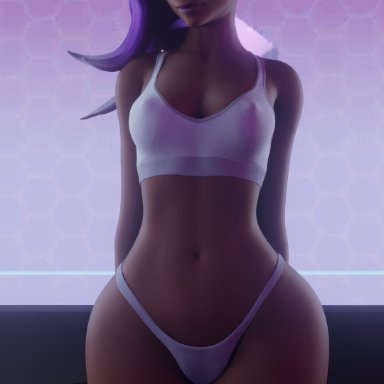 1girls, 3d, 4k, absurdres, blender, cpt-flapjack, dark-skinned female, dark skin, female, female only, highres, overwatch, solo, sombra