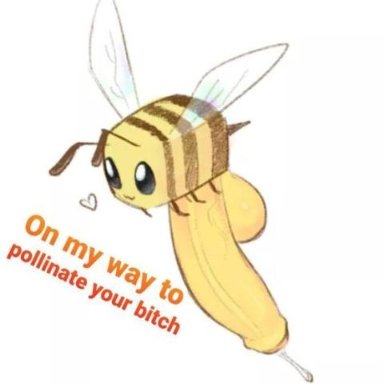 "will-bee", antennae, bee, bee (minecraft), big balls, cum drip, heart, huge penis, hyper, insects, male only, meme, minecraft, penis bigger than body, small but hung