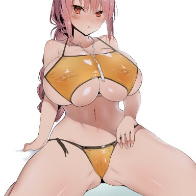 1girls, 2021, armpit crease, ass visible through thighs, barely clothed, barely contained, belly button, bikini, blush, braid, breasts, fate/grand order, fate (series), female, female focus