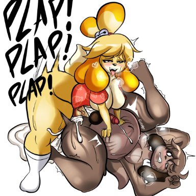 1boy, 1futa, anal, anal sex, animal crossing, animal ears, animal genitalia, animal humanoid, animal penis, anthro, anthro on anthro, big breasts, blush, breasts, brother