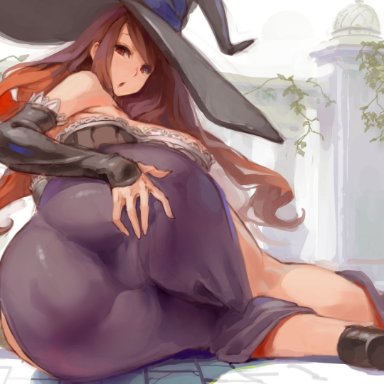 1girls, big ass, big breasts, bubble ass, bubble butt, curvy, dragon's crown, enormous ass, female, female focus, female only, gigantic ass, ginger, ginger hair, hand on ass