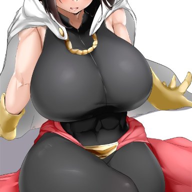 1female, 1girls, big breasts, blush, bodysuit, breasts, busty, curvy, enormous breasts, female, female only, gigantic breasts, huge breasts, huhuhunohuman, large breasts