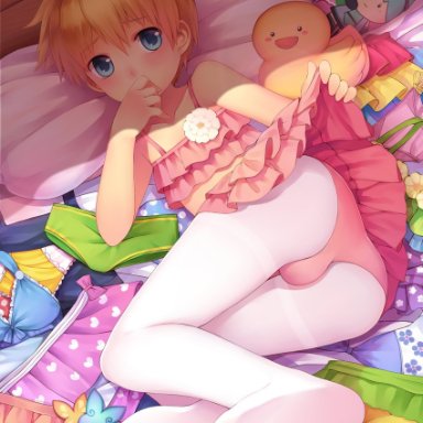 backsack, dress, femboy, lifting skirt, panties, pantyhose, pink panties, trap, tsubasa tsubasa