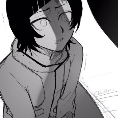 2boys, big penis, black hair, bleach, devilukez, femboy, girly, imminent sex, looking up, luppi antenor, penis, shocked, shocked expression, trap, yaoi