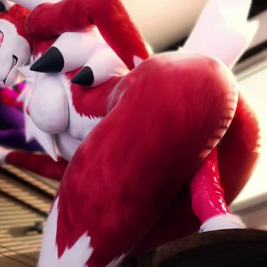 2:1, 3d, 3d (artwork), animated, anthro, anthro penetrated, bad dragon, bouncing breasts, bouncing butt, breasts, butt, canid, canine, canis, digital media (artwork)