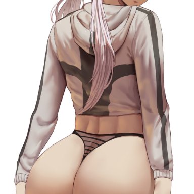 1girls, 2021, artist signature, ass, ass cheeks, ass focus, ass shot, back, back view, black clover, black thong, bubble butt, female, female focus, female only