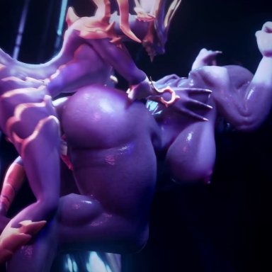 1girls, 2021, 3d, 3d (artwork), alien, alien girl, animated, anthro, ass, big ass, big breasts, big nipples, breasts, cleavage, enormous breasts