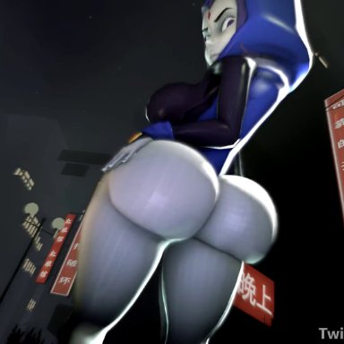 1girls, animated, big ass, big butt, breasts, cloak, cumupsfm, female, hands on ass, hands on hips, looking at viewer, looking back, looking down, no sound, rachel roth