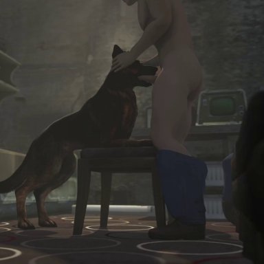 16:9, 2020, 3d, 3d (artwork), all fours, animated, balls, bestiality, bethesda softworks, bodily fluids, bouncing balls, canid, canine, canis, cum