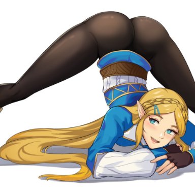 breath of the wild, cawfield, jack-o pose, princess zelda, the legend of zelda, zelda (breath of the wild)