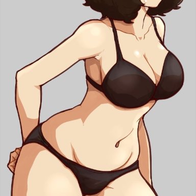 91m10, armpit, blush, breasts, female, female focus, female only, persona, persona 5, sadayo kawakami, shin megami tensei, short hair, smile, solo female, sweat