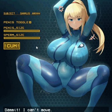 1futa, ahe gao, animated, animated gif, balls, balls expansion, big balls, big breasts, big penis, big testicles, blue eyes, blush, breasts, busty, climax